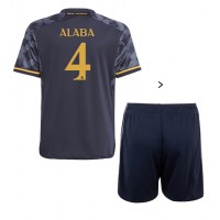 Echipament fotbal Real Madrid David Alaba #4 Tricou Deplasare 2023-24 pentru copii maneca scurta (+ Pantaloni scurti)